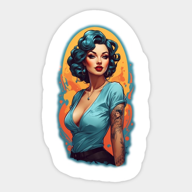 Pin Up Art Sticker by Dürer Design